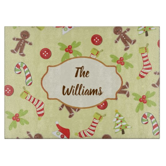 Planche À Découper Pains d'épices de Noël Hommes (Devant)