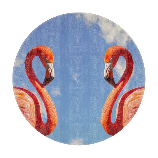 Planche À Découper Paire de Flamant rose des Caraïbes (Devant)