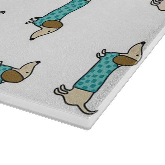 Planche À Découper Paire Mignonne De Dachshunds (Coin)