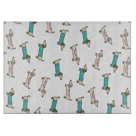 Planche À Découper Paire Mignonne De Dachshunds (Devant)