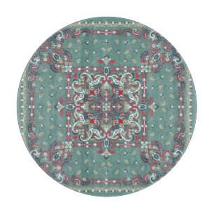 Planche À Découper Paisley Bandana Imprimer : Écharpe à cou de soie