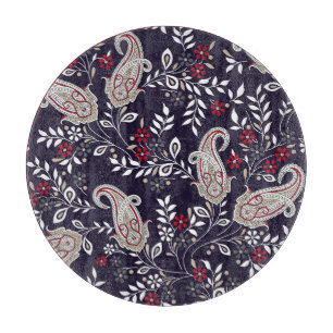 Planche À Découper Paisley indien traditionnel, motif sans soudure.