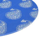 Planche À Découper Paisley perse - blanc sur bleu (Coin)