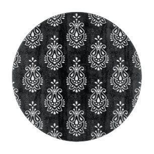 Planche À Découper Paisley vintage, motif élégant sans soudure.