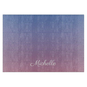 Planche À Découper Pale rose et bleu dégradé ombre