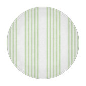 Planche À Découper Pale vert et blanc cinq bandes motif (Devant)
