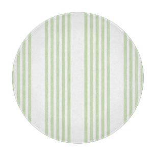 Planche À Découper Pale vert et blanc cinq bandes motif