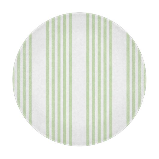 Planche À Découper Pale vert et blanc cinq bandes motif (Devant)