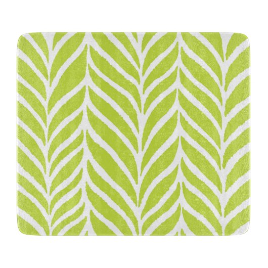 Planche À Découper Palm Feuille Motif Chartreuse Green (Devant)
