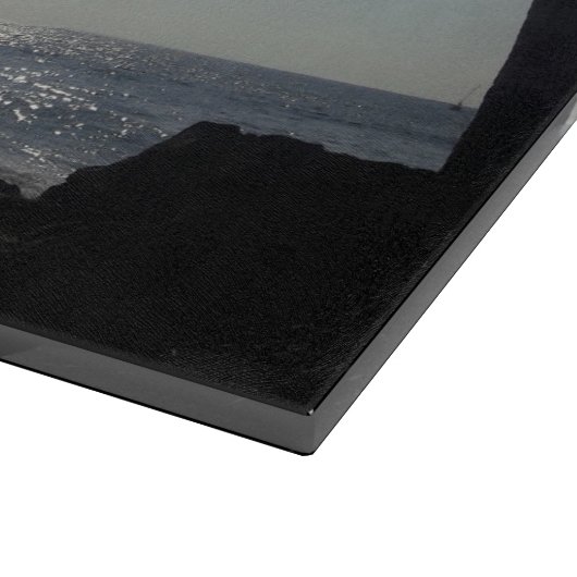 Planche À Découper Palm Tree Ocean Nom de famille (Coin)