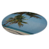 Planche À Découper Palmier et plage de sable blanc (Coin)