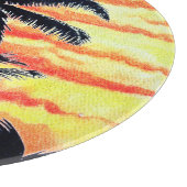 Planche À Découper Palmiers de Coco-Coques Couchés De Soleil Hawaïen (Coin)
