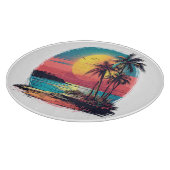 Planche À Découper Palmiers et plage (Coin)
