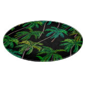 Planche À Découper Palmiers : Motif d'été acrylique. (Coin)