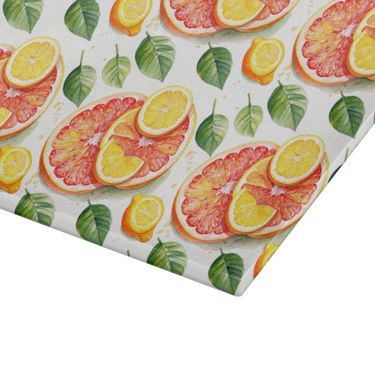 Planche À Découper Pamplemousse et citrons Polka Dot Citrus (Coin)