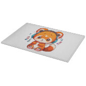 Planche À Découper Panda écoutant de la musique Kpop (Coin)