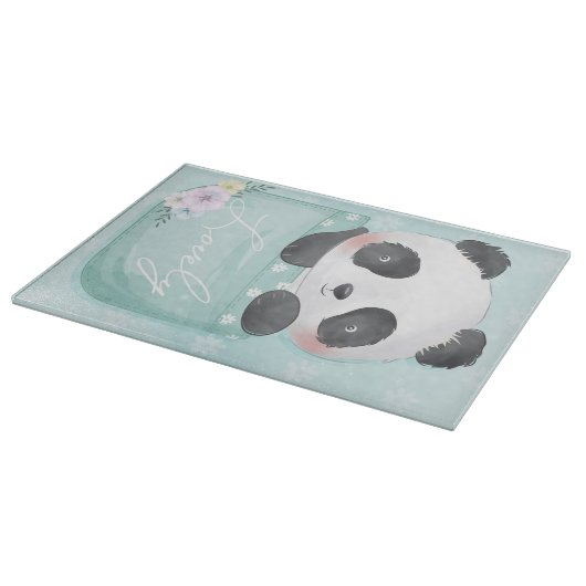 Planche À Découper Panda | Panda Mignonne Dans La Poche (Coin)