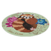 Planche À Découper Panda Rouge Lotus Fleurs Henné (Coin)