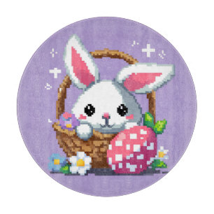 Planche À Découper Panier de Pâques Bunny 8 bits pixel art
