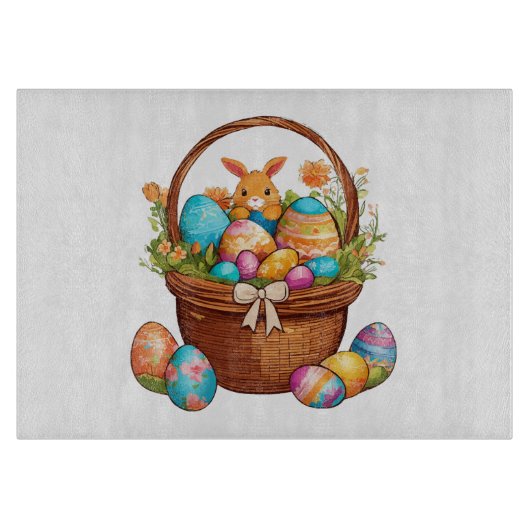 Planche À Découper Panier du Lapin de Pâques (Devant)