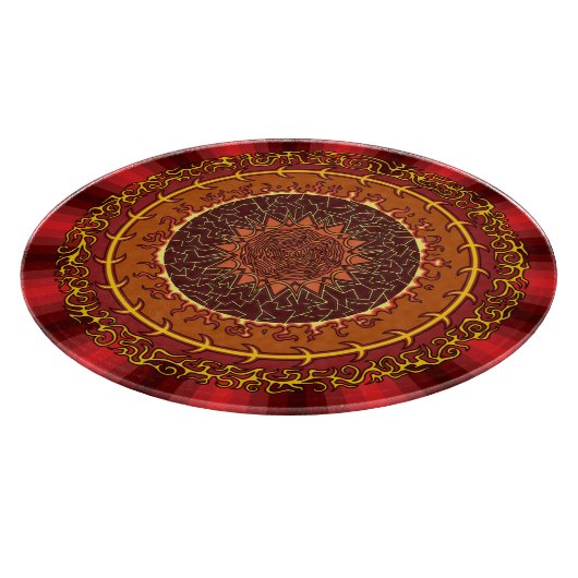 Planche À Découper Panneau coupe verre Mandala Fire (Coin)