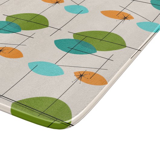 Planche À Découper Panneau de coupe de Motif mobile rétro atomique (Coin)