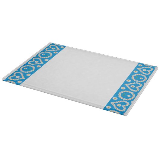 Planche À Découper Panneau de coupe en verre : Chaînes de marguerite  (Coin)