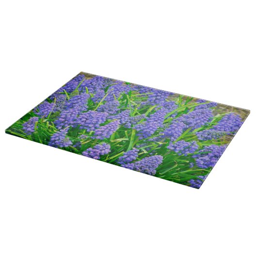 PLANCHE À DÉCOUPER PANNEAU DE COUPE EN VERRE, "HYACINTHÈQUES DE GRAPE (Coin)