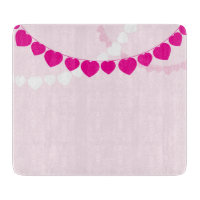 Panneau de coupe en verre rose Heart Party 6"x7"