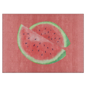 Planche À Découper Panneau de coupe Saumon de verre de pastèque éléga