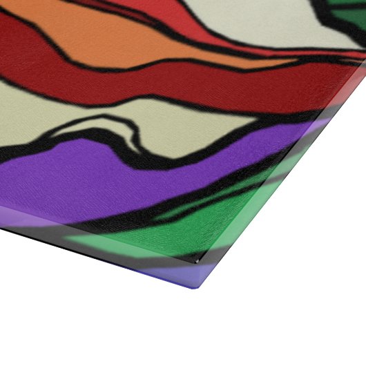 Planche À Découper Panneau de découpe de lys en verre (Coin)