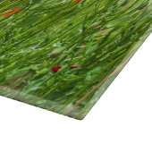 Planche À Découper Panneau de découpe de vue de champ de pavot rouge (Coin)