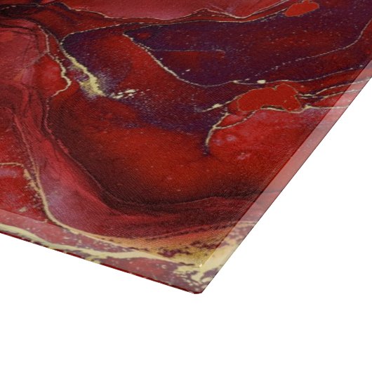 Planche À Découper Panneau de découpe en marbre rouge (Coin)