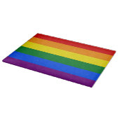 Planche À Découper Panneau de découpe en verre avec drapeau de fierté (Coin)