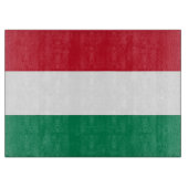 Planche À Découper Panneau de découpe en verre avec Drapeau de Hongri (Devant)