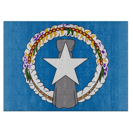 Planche À Découper Panneau de découpe en verre avec Drapeau de Marian (Devant)