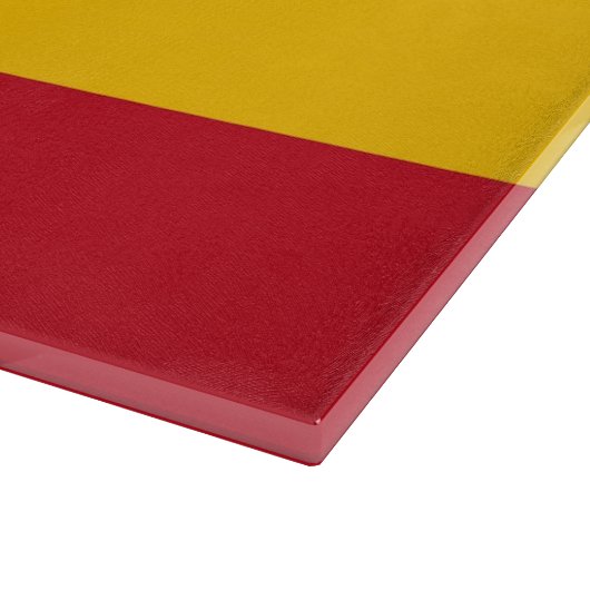 Planche À Découper Panneau de découpe en verre avec Drapeau d'Espagne (Coin)