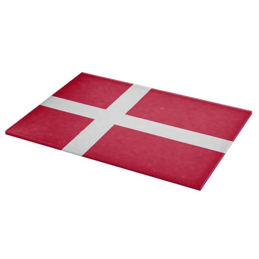 Planche À Découper Panneau de découpe en verre avec Drapeau du Danema (Coin)