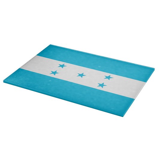 Planche À Découper Panneau de découpe en verre avec Drapeau du Hondur (Coin)