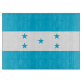 Planche À Découper Panneau de découpe en verre avec Drapeau du Hondur (Devant)