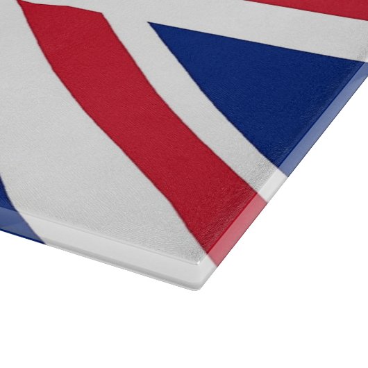 Planche À Découper Panneau de découpe en verre avec Drapeau du Royaum (Coin)