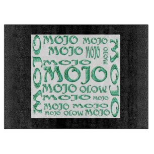 Planche À Découper Panneau de découpe en verre blanc noir mojo