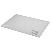 Planche À Découper Panneau de découpe en verre blanc rose (Coin)