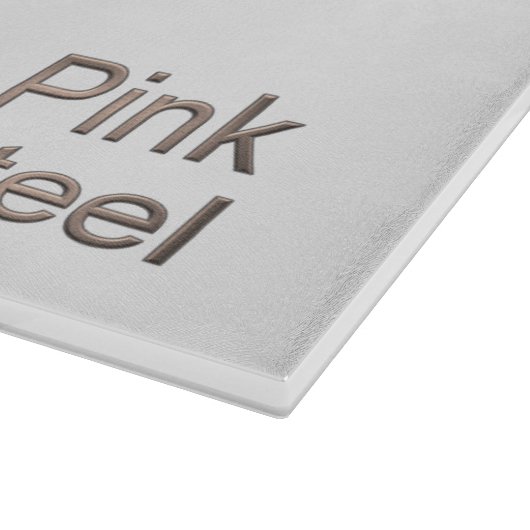 Planche À Découper Panneau de découpe en verre blanc rose (Coin)