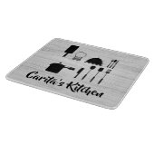 Planche À Découper Panneau de découpe en verre de bois blanc personna (Coin)