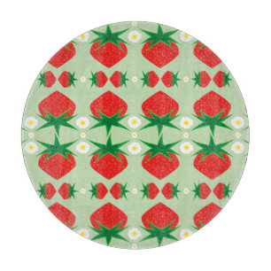 Planche À Découper Panneau de découpe en verre de fraise