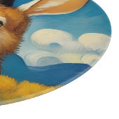 Planche À Découper Panneau de découpe en verre de lapin de printemps  (Coin)