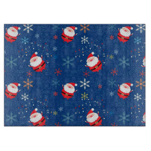Planche À Découper Panneau de découpe en verre de Noël/Père Noël