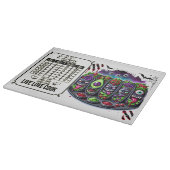 Planche À Découper Panneau de découpe en verre éffrayant avec convers (Coin)