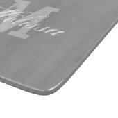 Planche À Découper Panneau de découpe en verre élégant monogramme per (Coin)